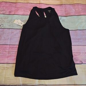 Old Navy Black Large Crisscross Open Back Workout Tank Top #0596